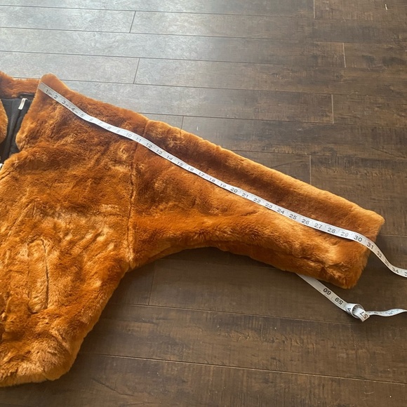 Free People Terracotta Faux Fur Bomber jacket - Picture 14 of 14